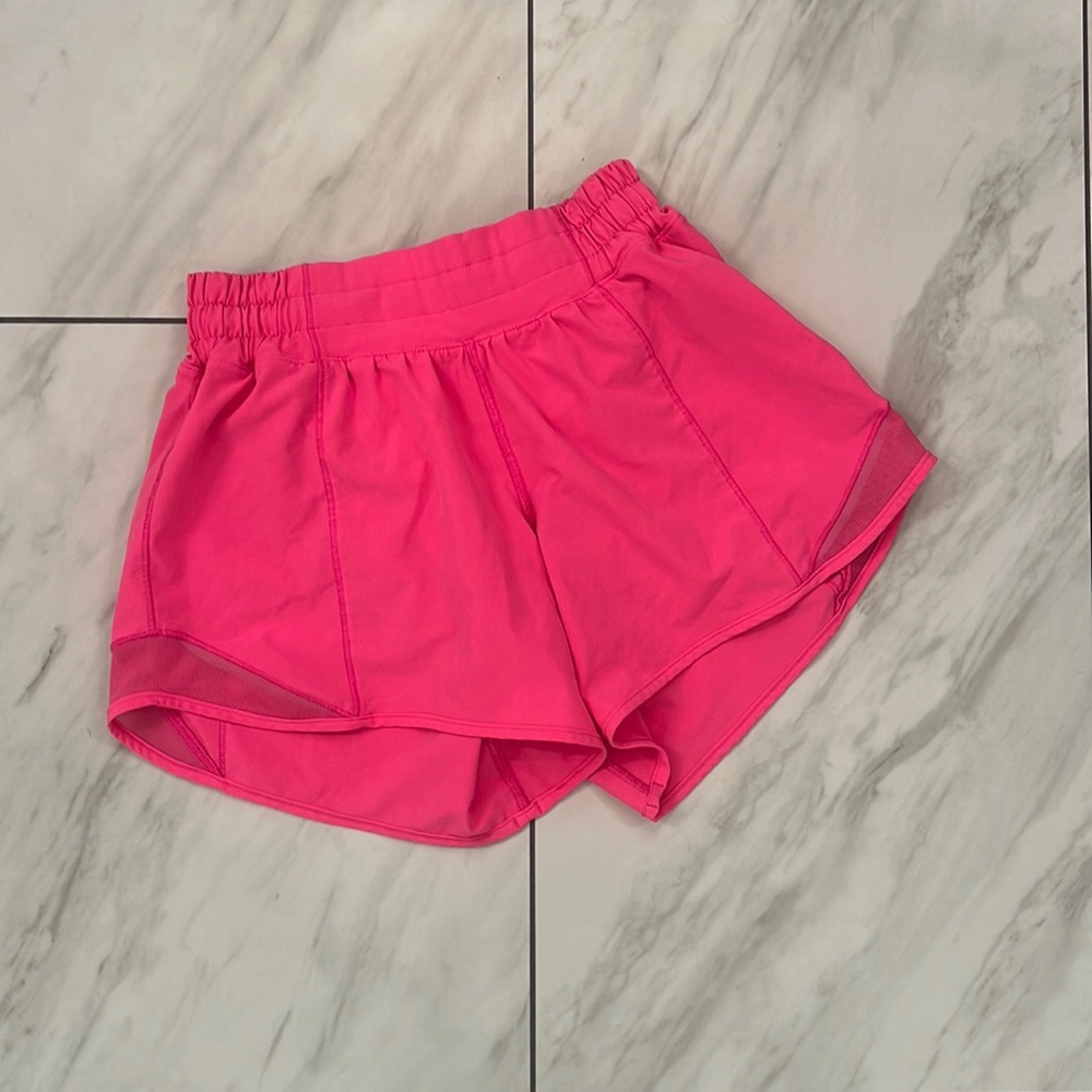 Lululemon 4” Hotty Hot Pink Highlight Size 2